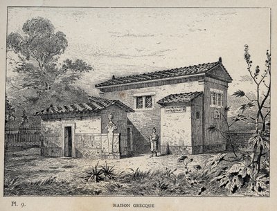 Maison Grecque (Grieks huis) - gravure van 1889 in 