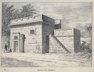 Maison des Hebreux - (Hebreeuws Huis) gravure van 1889 in 