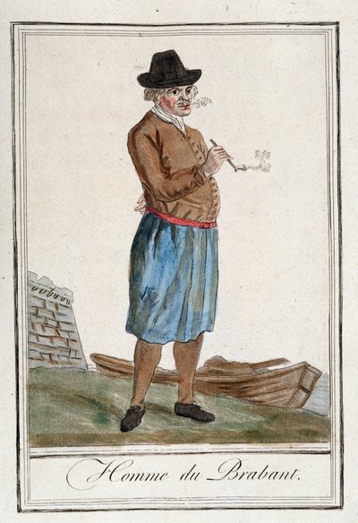 Man uit Brabant (België) door Unknown artist
