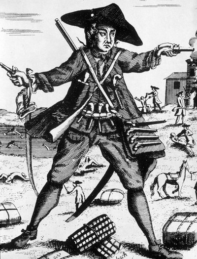 Mandrel wapen aan tanden - gravure door Unknown artist