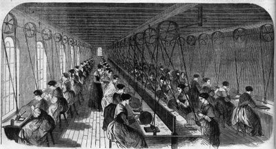 Fabricage van cementpennen: arbeiders in een drukkerij in een fabriek in Birmingham In 