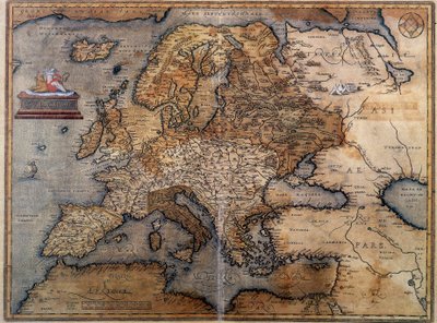 Kaart van Europa door Unknown artist