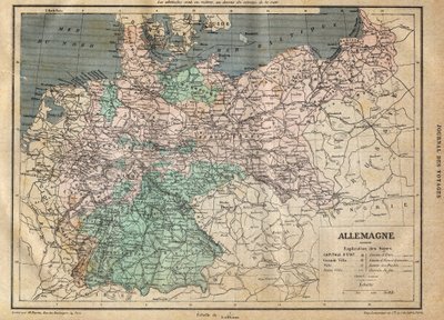 Kaart van Duitsland in 1891 door Unknown artist