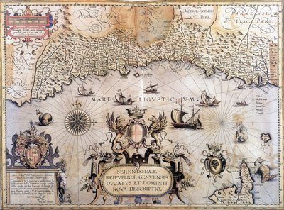 Kaart van de Republiek Genua door Unknown artist
