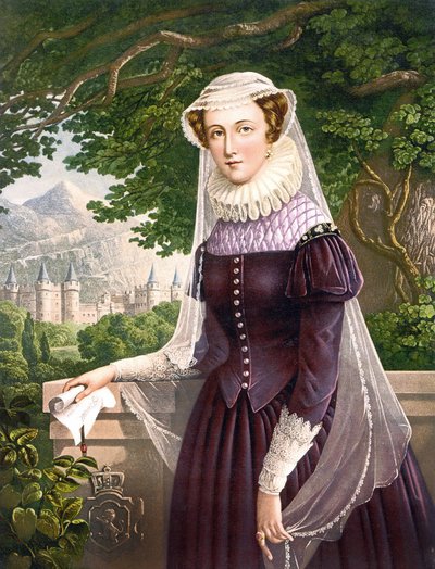 Marie Stuart Koningin van Schotland (1542-1587). door Unknown artist