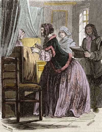 Markiezin de Brinvilliers vergiftigt de patiënten van het Hotel Dieu in Parijs door Unknown artist