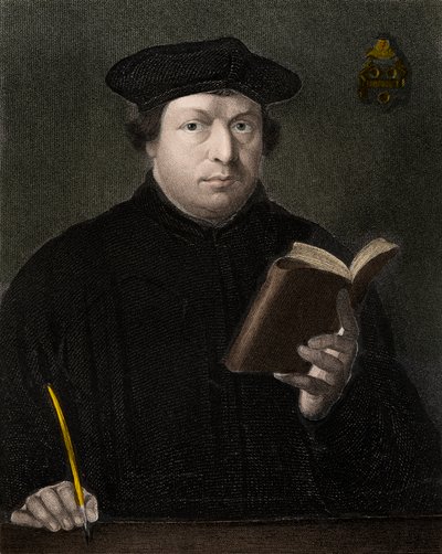 Maarten Luther 1483-1546 - gravure - 19e eeuw door Unknown artist