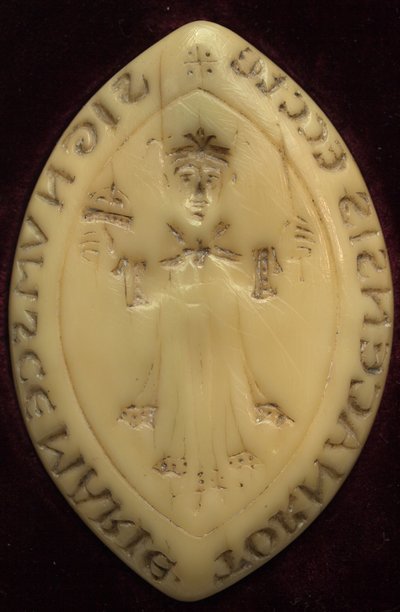 Matrix van het zegel van het kapittel van Doornik. Gebruikt sinds de 12e eeuw. Met het beeld van de Merovingische koning Chilpéric door Unknown artist