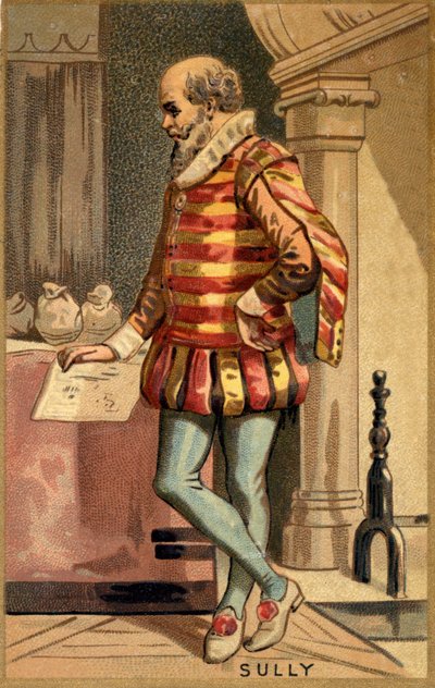 Maximiliaan van Bethune, hertog van Sully (1560-1641), Franse staatsman. Chromolithografie van het einde van de 19e eeuw. door Unknown artist