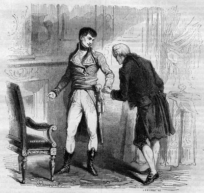 Ontmoeting tussen de Italiaanse componist Niccolo Vito Piccinni en de eerste consul Bonaparte (Napoleon I) door Unknown artist