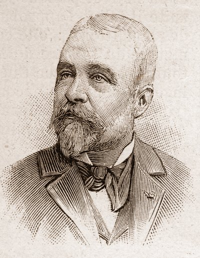 Leden van de Académie Française in 1895: portret van Ernest Lavisse (1842-1922), Franse historicus. door Unknown artist