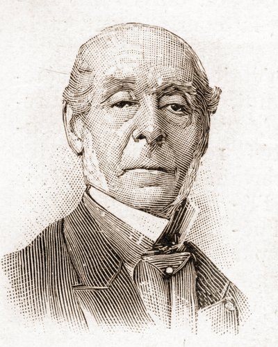 Leden van de Académie Française in 1895: portret van Ernest Legouvé, Franse romanschrijver, dichter, toneelschrijver en essayist. door Unknown artist