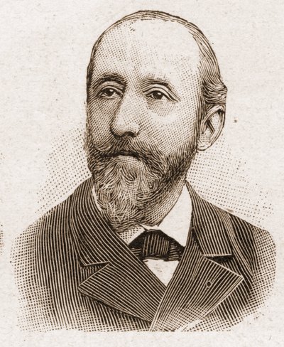 Leden van de Academie Francaise in 1895: portret van Jules Claretie (1840-1913), Franse romanschrijver, toneelschrijver en criticus. door Unknown artist