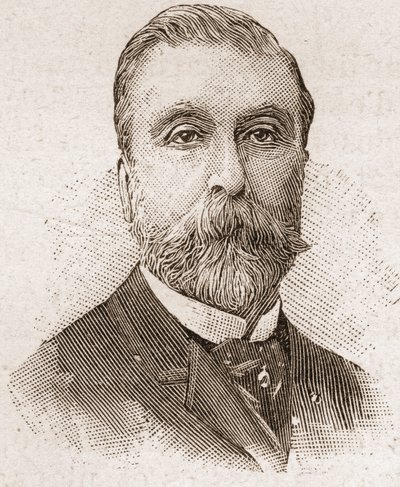Leden van de Académie Française in 1895: portret van Ludovic Halevy (1834-1908), Franse toneelschrijver, librettist en romanschrijver. door Unknown artist