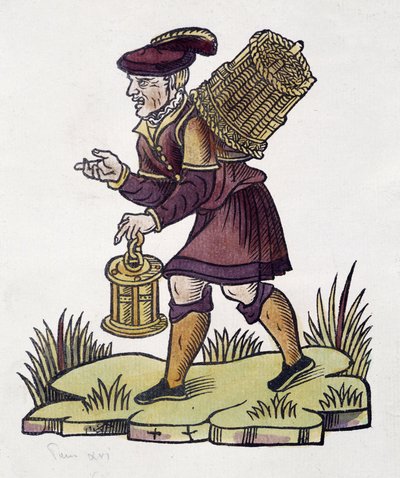 Handelaar van vergeten in 1735 in Parijs door Unknown artist