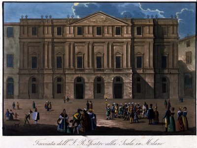 Milaan, La Scala, rond 1810. door Unknown artist