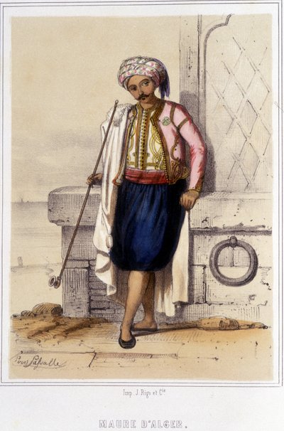 Moor van Algiers tijdens de tweede helft van de 19e eeuw door Unknown artist