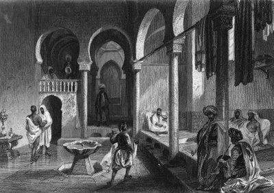 Moors bad in Algiers door Unknown artist