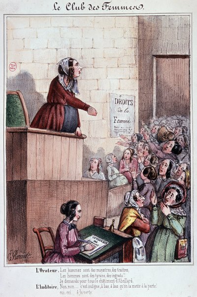 Vrouwenclub van de Mouffetardstraat tijdens de Revolutie van 1848 door Unknown artist