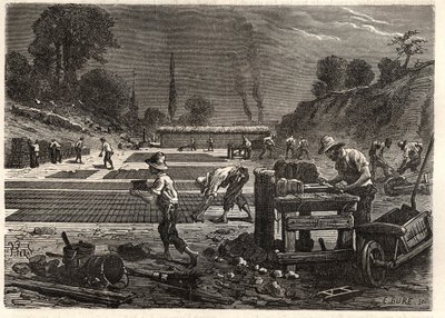 Moulage des bricques - gravure in 