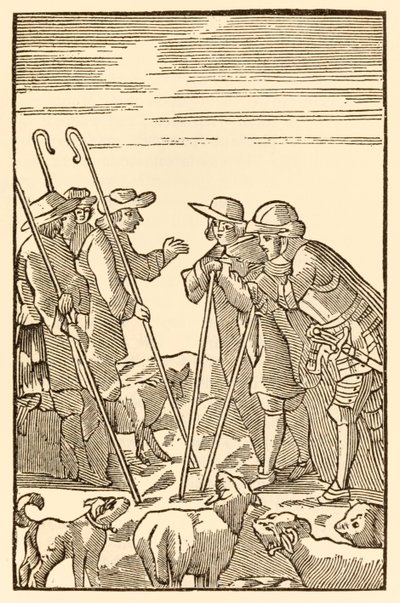 Berg Delectable beklimmen ze nu uit The Pilgrims Progress From This World, To That Which Is To Come door John Bunyan door Unknown