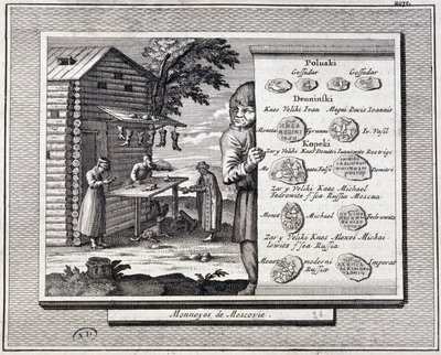 Muscovia munten en schoenmaker door Unknown artist