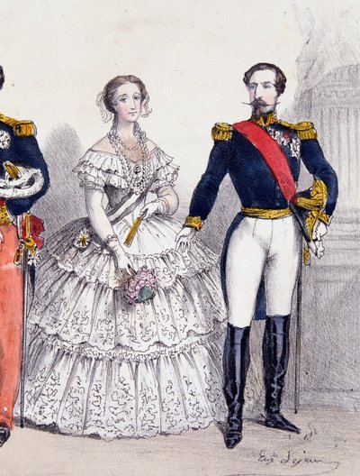 Napoleon III en Eugenie door Unknown artist