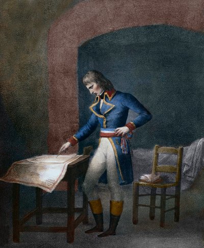 Napoleon I Bonaparte (1769-1821) in het fort carré d