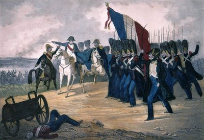 Napoleon I in Waterloo op 18/06/1815 (gravure 19e eeuw) door Unknown artist