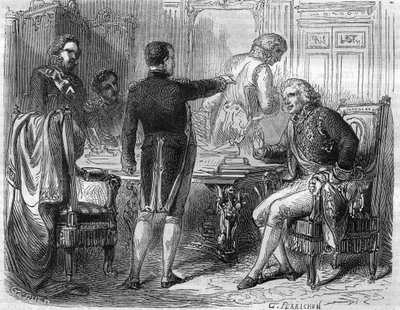 Napoleon I met Jean Etienne Marie Portalis in 1811. Franse jurist en politicus (1746 tot 1807) door Unknown artist