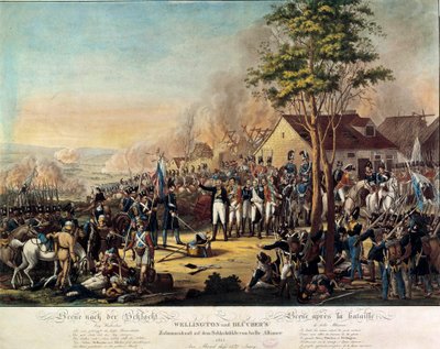 Napoleontische Oorlogen: Slag bij Waterloo op 18/06/1815 door Unknown artist