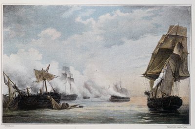 Zeeslag tussen het Franse schip 