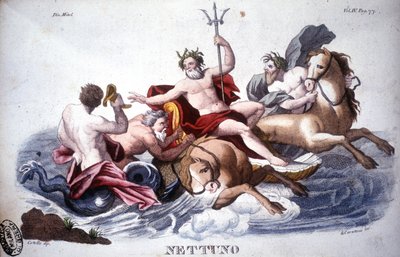 Neptunus - gravure door Unknown artist