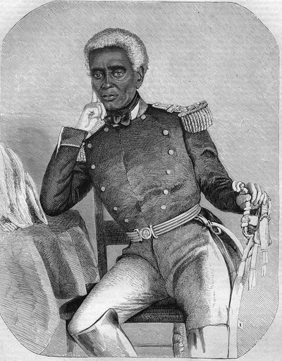 Nicolas Fabre Geffard President van de Republiek Haïti tussen 1859-1867. door Unknown artist