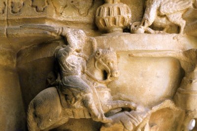 Normandische kunst in Monreale (Sicilië): kapitelen van het klooster van de Benedictijnen door Unknown artist