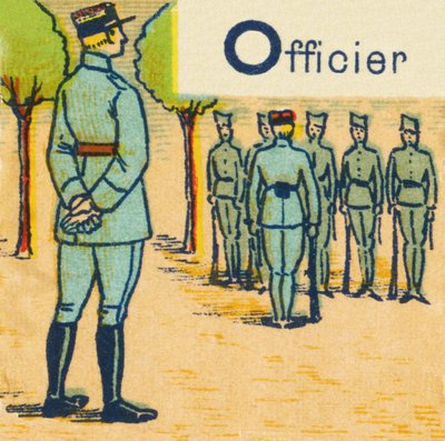 O als Officier door Unknown artist