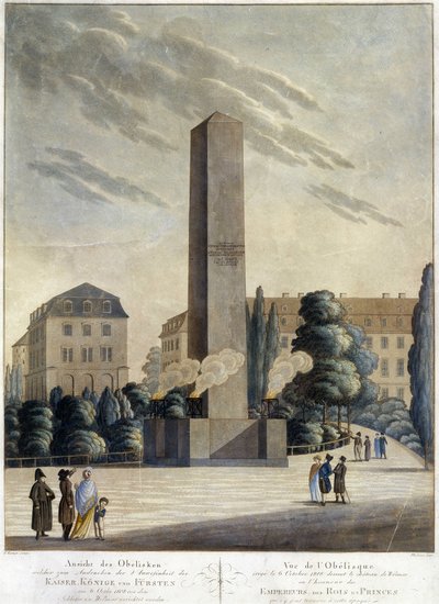 Obelisk voor het kasteel van Weimar door Unknown artist
