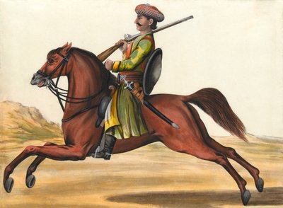 Een van de inheemse cavalerie in dienst van de Nawaab, ca. 1780 door Unknown