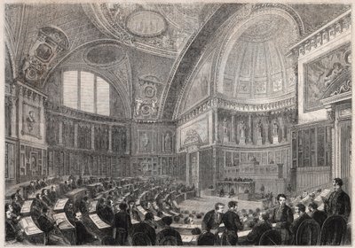 Opening van de zitting van de Senaat en toelating van Generaal Charles Cousin Montauban (1796-1878), Burggraaf de la Gueronniere et de Forcade, 2 december door Unknown artist