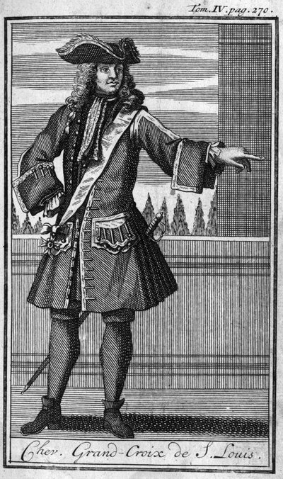 Ordes van Ridderlijkheid. Ridder Grootkruis van Sint Louis in Frankrijk in de 17e eeuw. In 