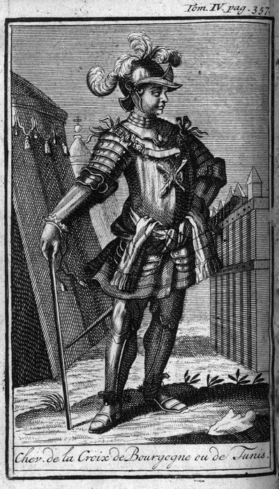 Ridderorden. Ridder van het kruis van Bourgondië of Tunis. In 