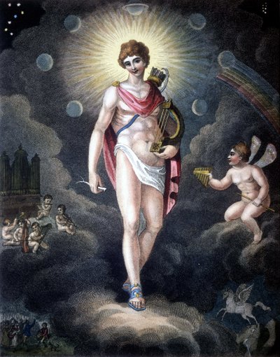 Orpheus - gravure uit de 19e eeuw. Milaan door Unknown artist
