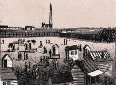 Oostende, België: uitzicht op de oostbaden en haven in 