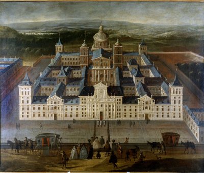 Schilderij van het paleis van Escorial in Spanje door Unknown artist
