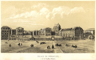 Paleis van Versailles gezien vanaf de place d