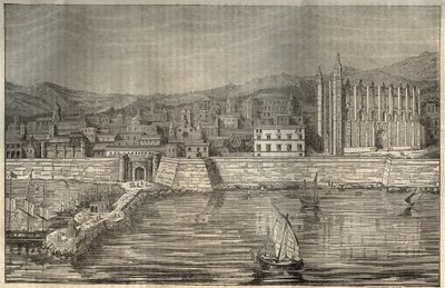 Palma de Mallorca, Balearen - gravure 1837 door Unknown artist