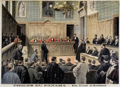 Panama-affaire: het Hof van Assisen - in "Le Petit Journal" van 02/01/1898 door Unknown artist