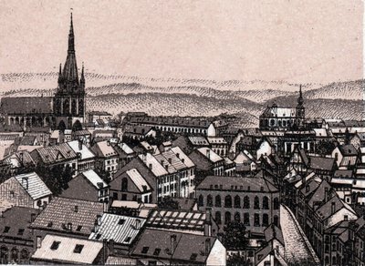 Panorama van Luik in België in 