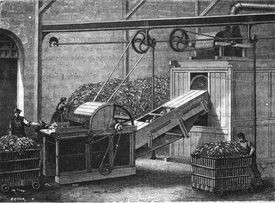 Papierproductie in de 19e eeuw. door Unknown artist