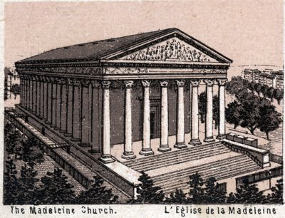 Parijs, Frankrijk: uitzicht op de Madeleine Kerk door Unknown artist